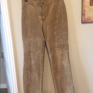 Suede pants